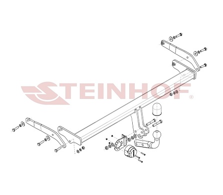 Фаркоп Steinhof для Audi A3 (седан, хетчбек) 2020- Арт. A-125 A-125 в 