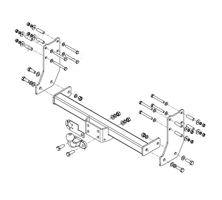 Фаркоп AvtoS для Ford Transit (шасси) 2000-2014 Арт. FD 34 FD 34 в 