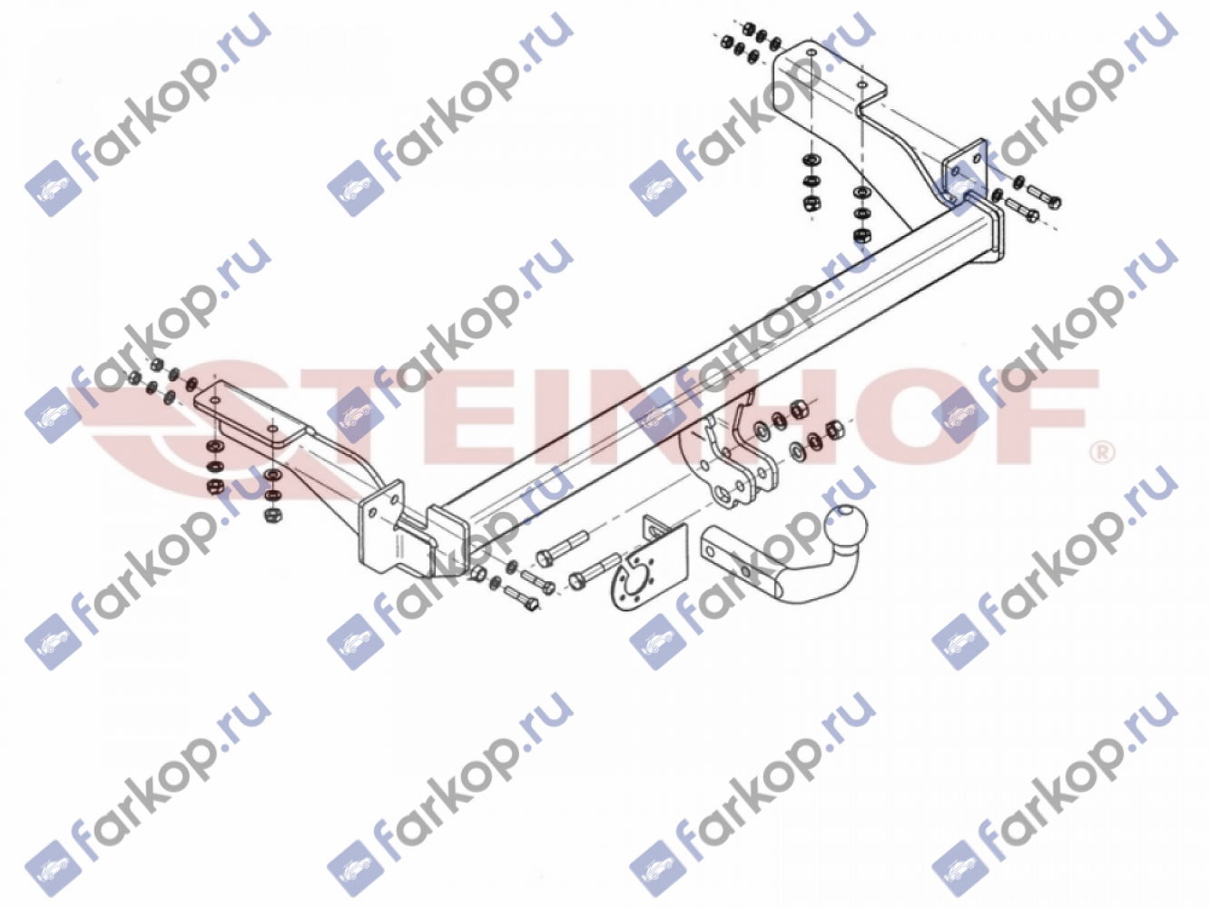 Фаркоп Steinhof для Peugeot 308 2007-2011 C-026 в 