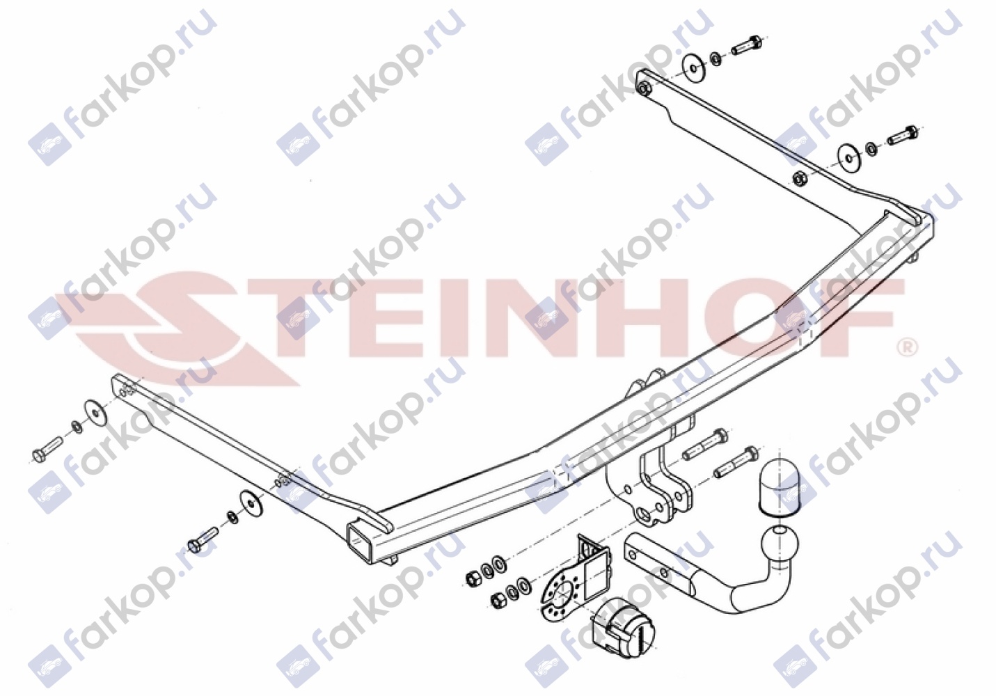 Фаркоп Steinhof для Mazda 3 2009-2014 M-018/1 в 