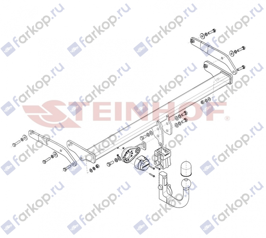Фаркоп Steinhof для Audi A3 (седан, хетчбек) 2020- Арт. A-126 A-126 в 