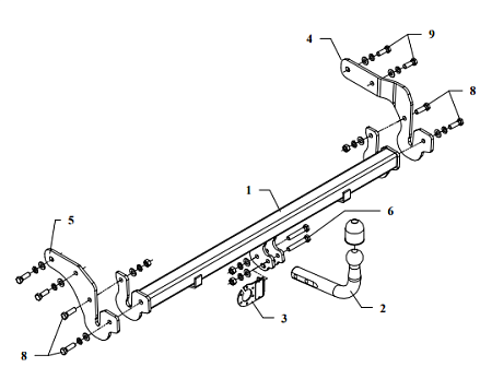 Фаркоп Auto-Hak для Hyundai Matrix 2001-2010 Арт. J 55 J 55 в 