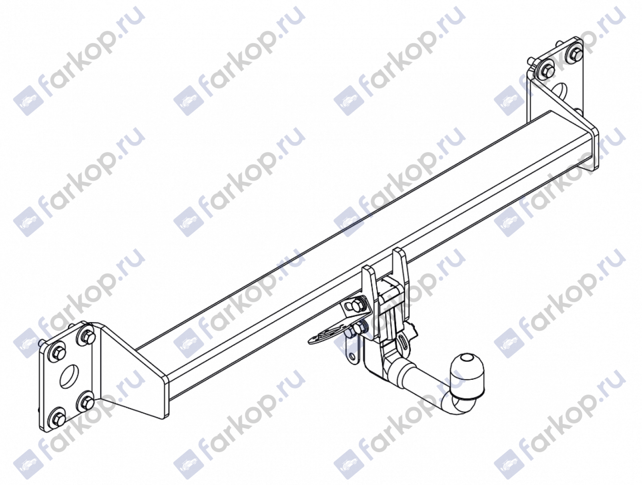 Фаркоп Auto-Hak для Volkswagen Touareg 2014-2018 K 46V в 
