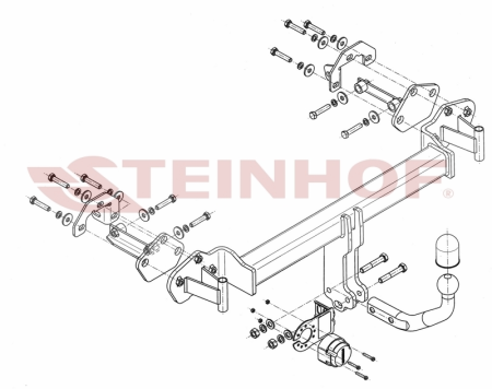 Фаркоп Steinhof для BMW 3 серия (E46) 1998-2006 Арт. B-068 B-068 в 