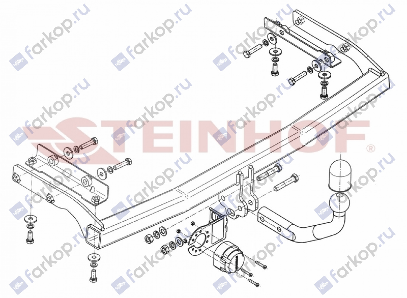 Фаркоп Steinhof для Nissan Note 2006-2013 Арт. N-065 N-065 в 