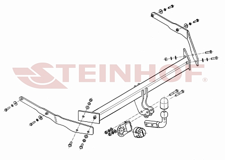 Фаркоп Steinhof для Ford Focus (универсал) 2011-2018 Арт. F-240 F-240 в 