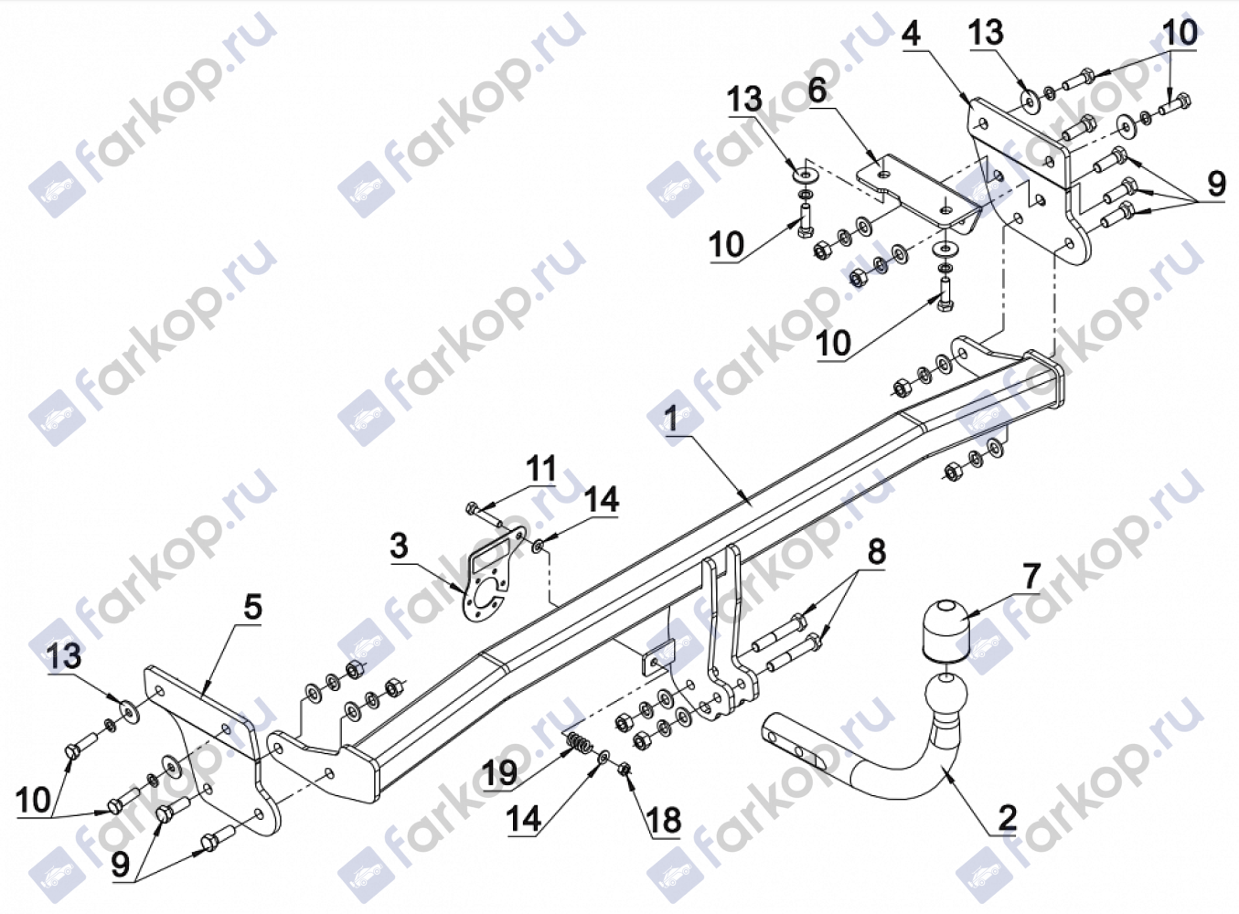 Фаркоп Auto-Hak для Kia Soul 2012-2014 Арт. T 63 T 63 в 