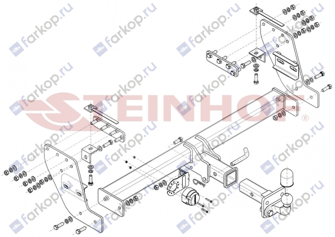 Фаркоп Steinhof для Mitsubishi L200 2015-2019 M-333 в 