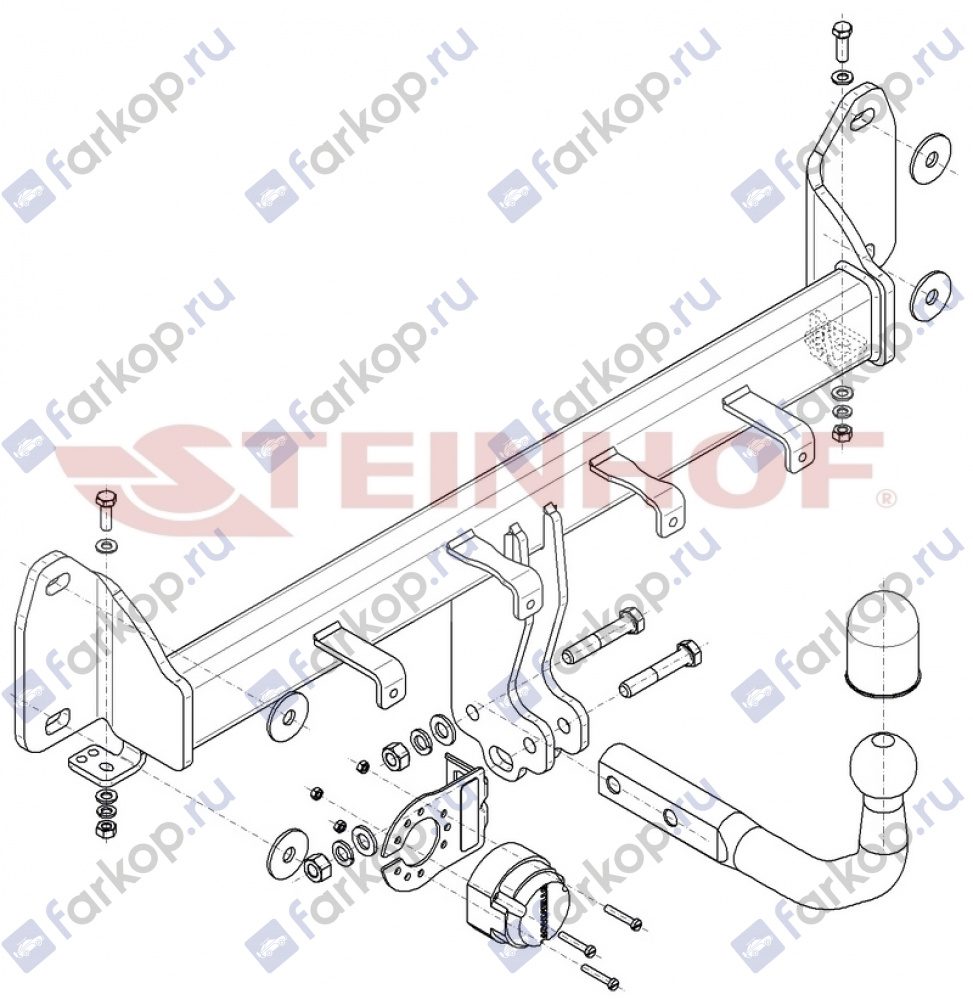 Фаркоп Steinhof для BMW X3 2010-2017 B-098 в 