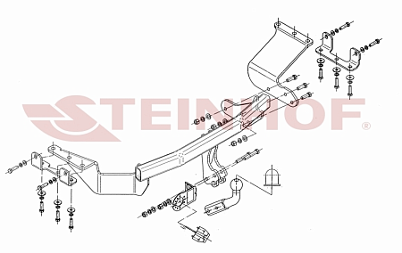 Фаркоп Steinhof для Mitsubishi Outlander 2007-2012 Арт. M-354 M-354 в 