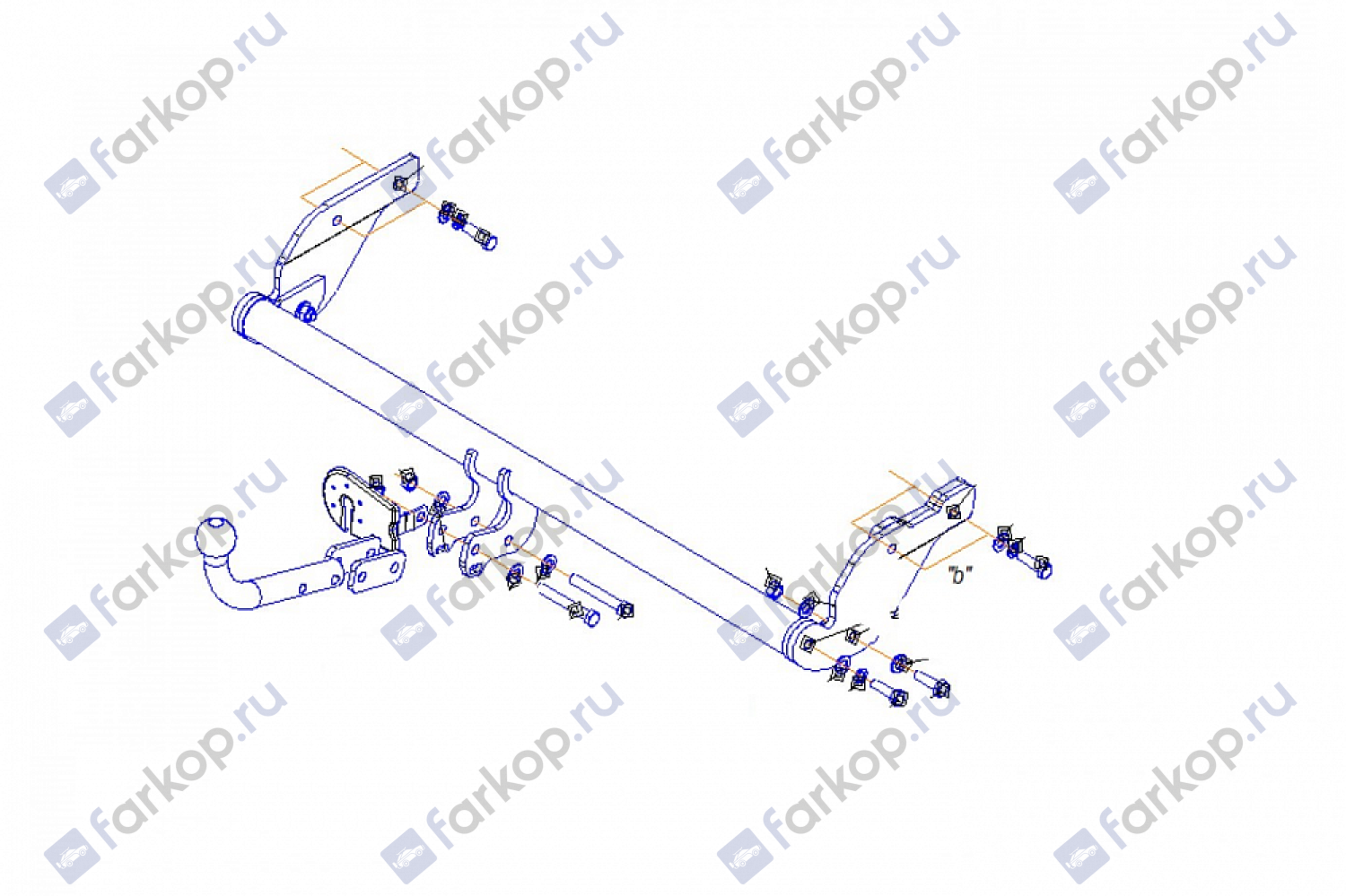 Фаркоп Oris для Hyundai Getz 2002-2005 Арт. 4223-A 4223-A в 