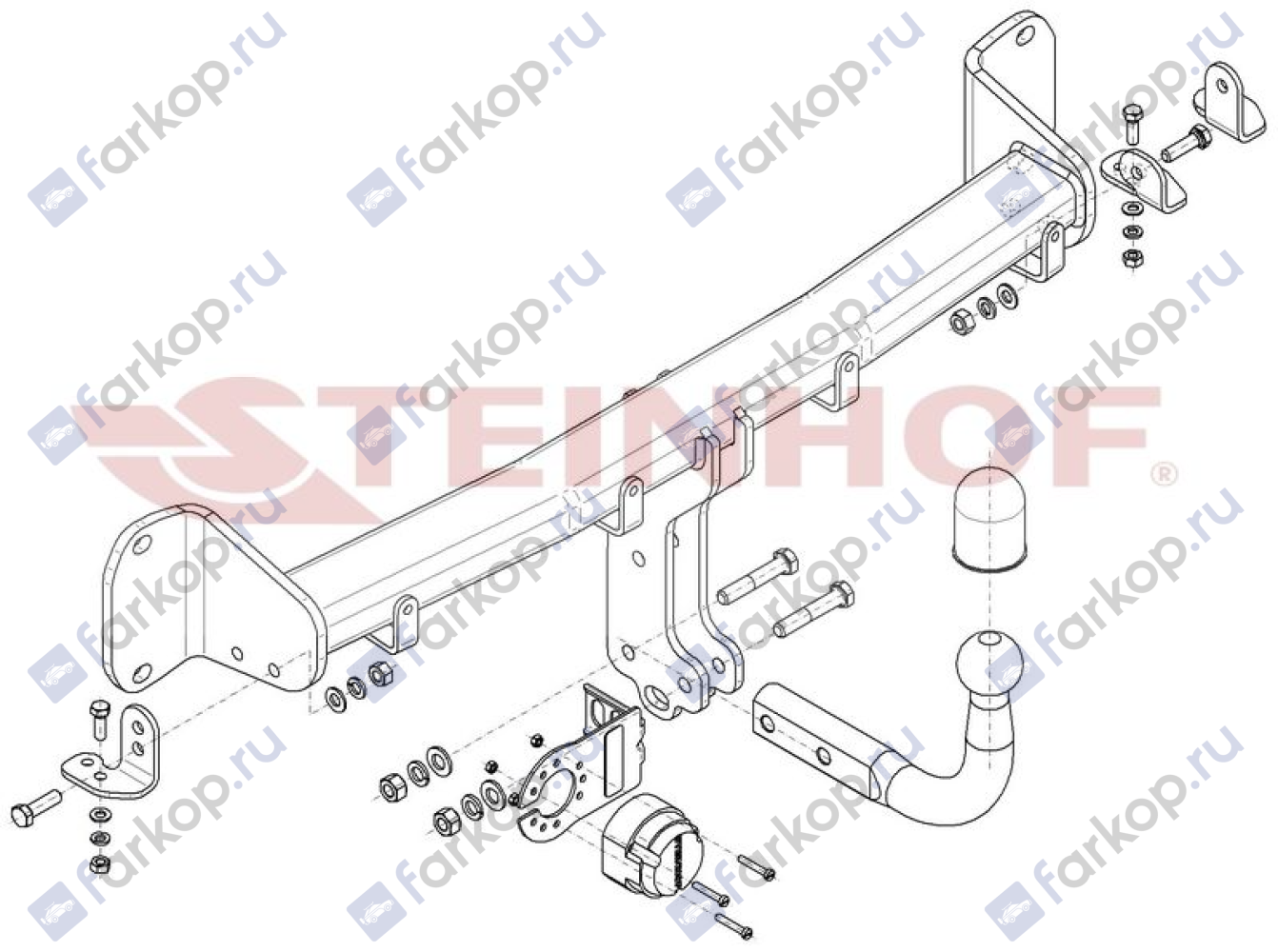 Фаркоп Steinhof для BMW 7 серия 2015- B-082 в 