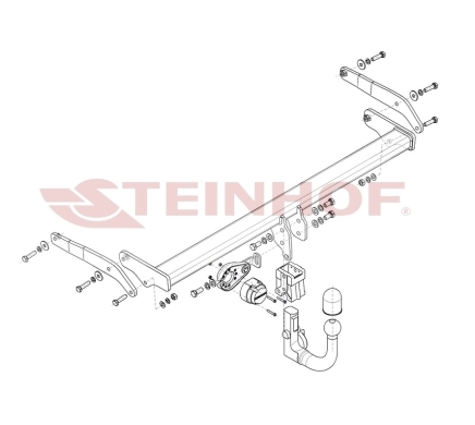 Фаркоп Steinhof для Audi A3 (седан, хетчбек) 2020- Арт. A-126 A-126 в 