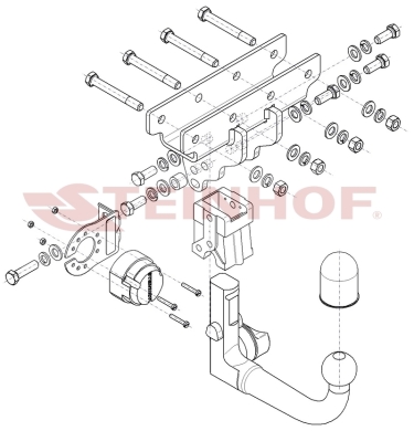 Фаркоп Steinhof для Jeep Gladiator 2020- J-080 в 