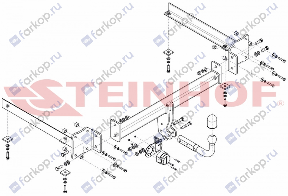 Фаркоп Steinhof для Audi A8 2002-2010 A-057 в 