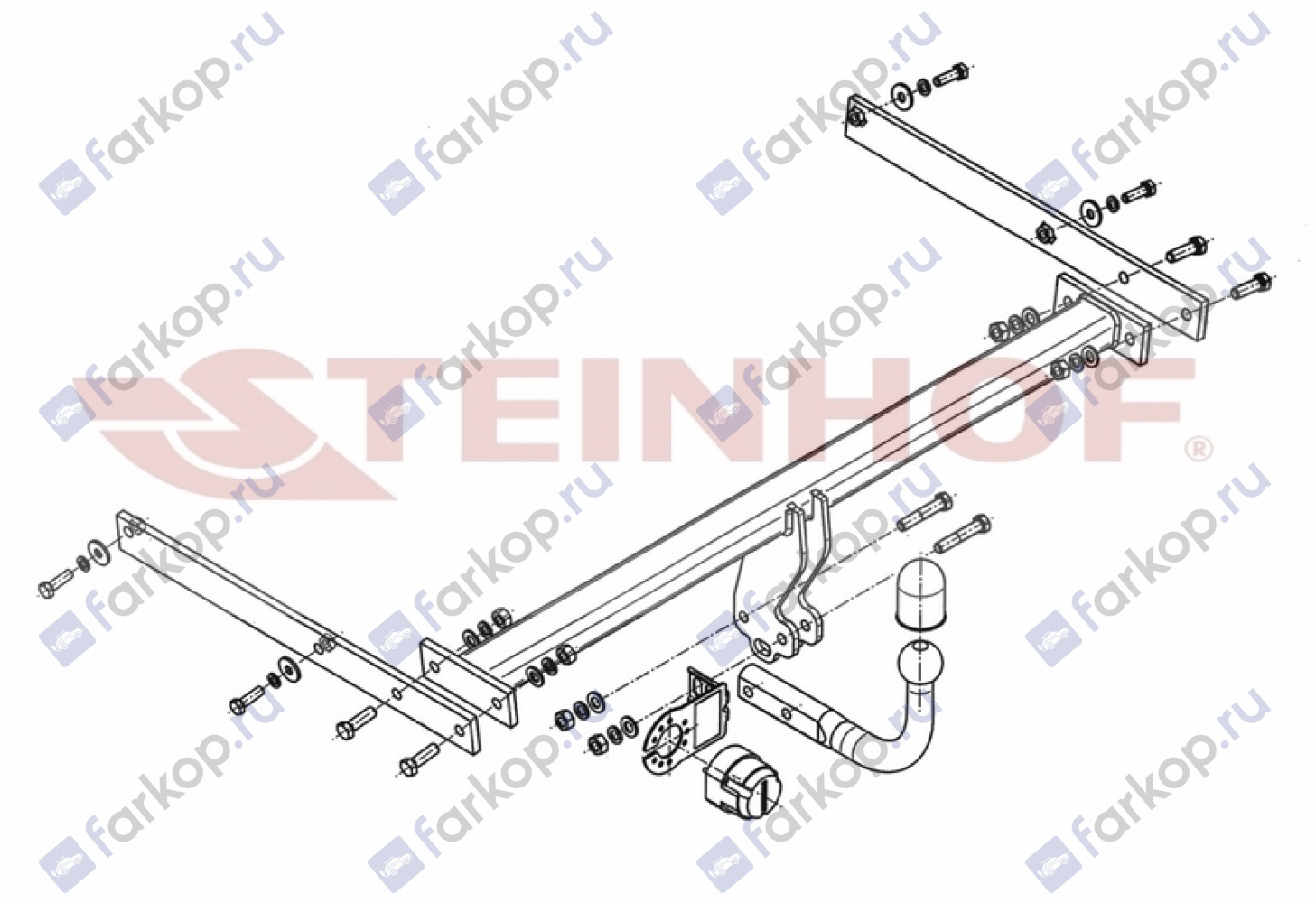 Фаркоп Steinhof для Ford Focus хетчбэк 2011-2018 Арт. F-249 F-249 в 