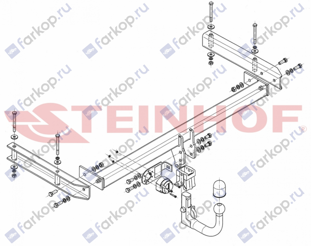 Фаркоп Steinhof для Audi A6 allroad 2006-2011 Арт. A-103 A-103 в 