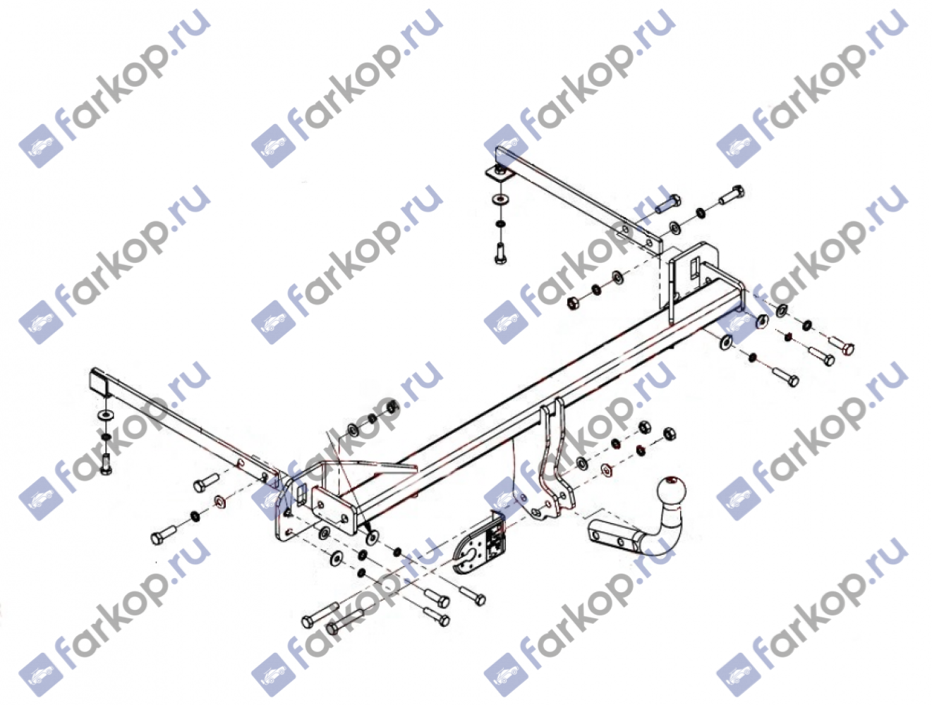 Фаркоп Imiola для Chevrolet Aveo (хетчбек) 2012- Арт. CH.014 CH.014 в 