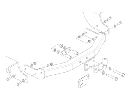 Фаркоп Oris для Geely Emgrand X7 2016-2018 Арт. 9011-F 9011-F в 