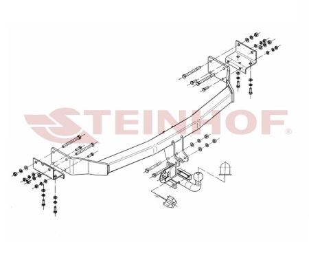 Фаркоп Steinhof для Hyundai Santa Fe 2006-2012 Арт. H-272 H-272 в 