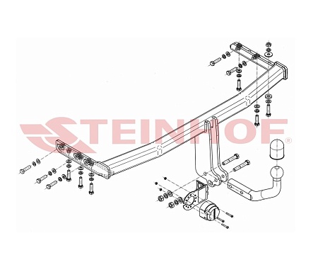 Фаркоп Steinhof для Nissan Primera 2002-2008 N-072 в 