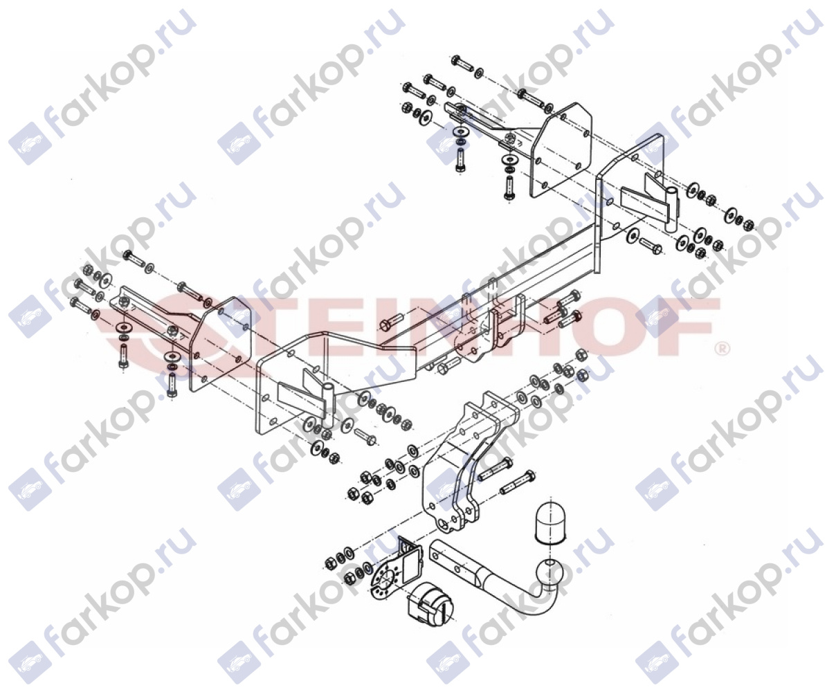 Фаркоп Steinhof для BMW X5 (E53) 2000-2007 Арт. B-070 B-070 в 