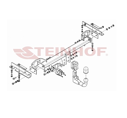 Фаркоп Steinhof для Subaru Forester 2008-2013 Арт. S-365 S-365 в 