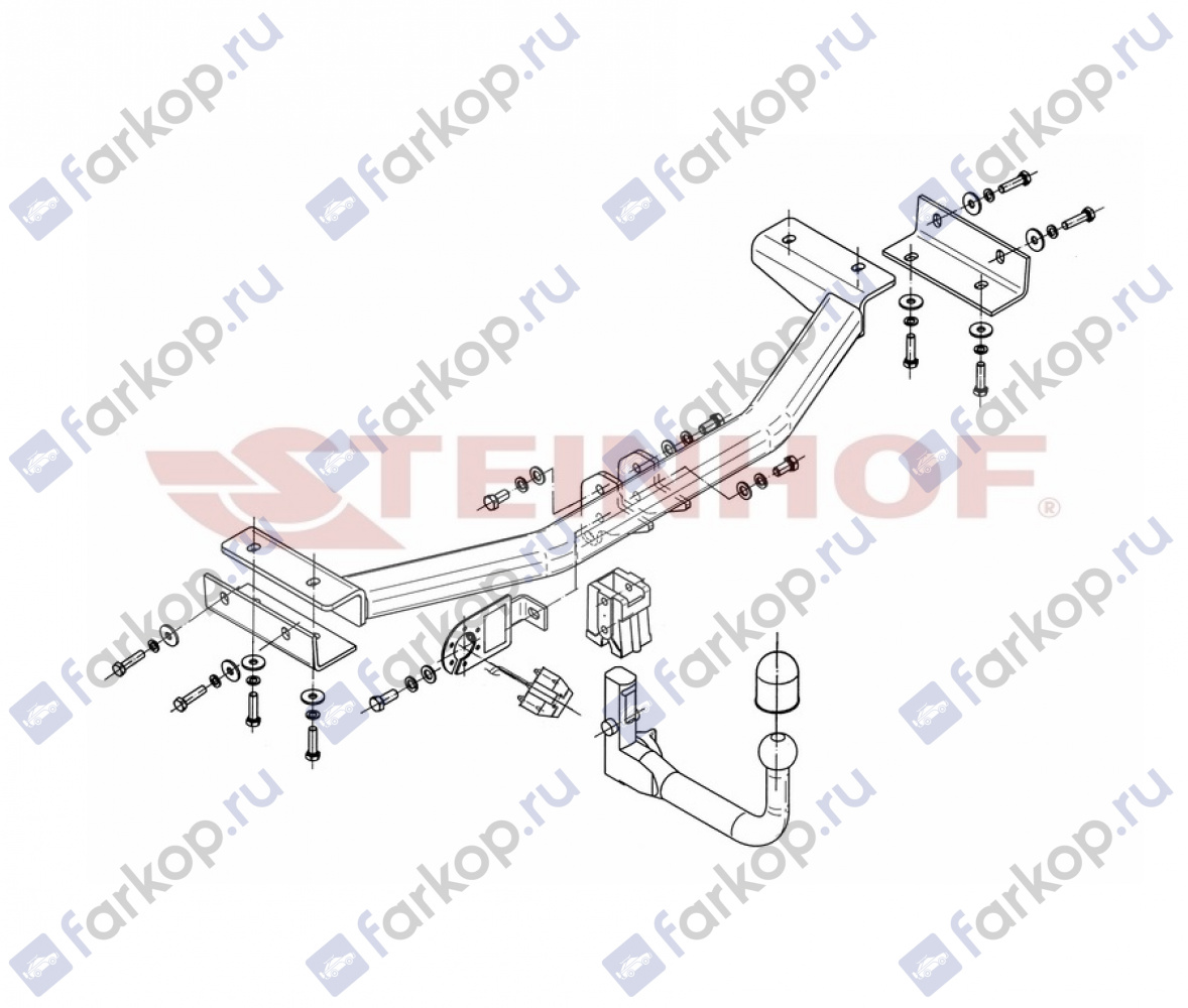 Фаркоп Steinhof для Kia Sportage 2010-2015 Арт. K-029 K-029 в 