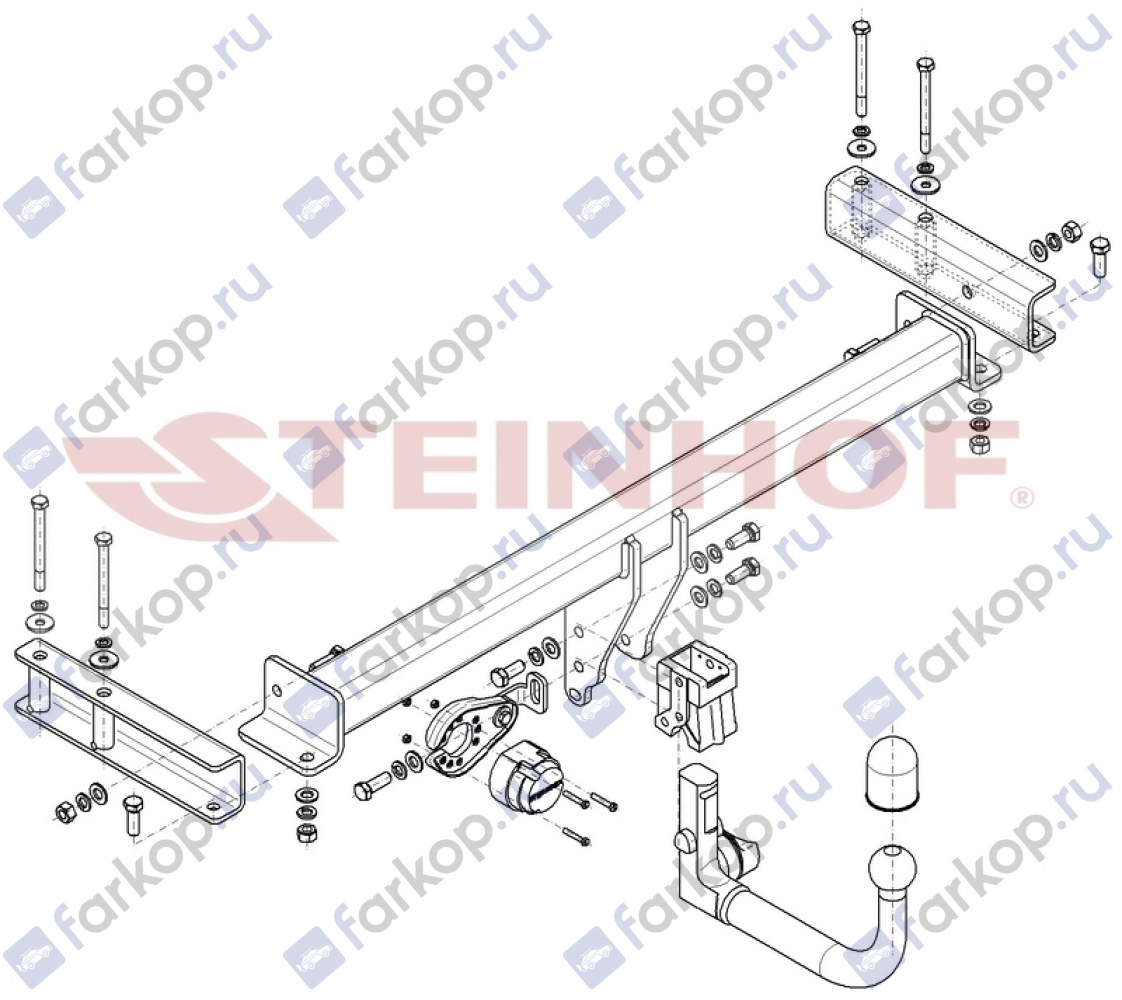 Фаркоп Steinhof для Porsche Macan 2014-, (вкл. Sport Design Pack) Арт. P-203 P-203 в 