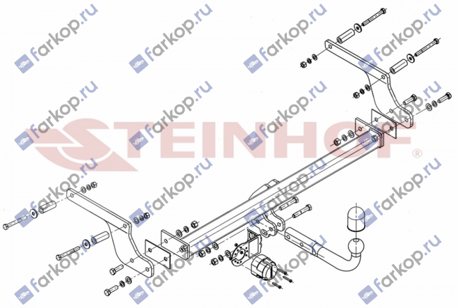 Фаркоп Steinhof для Renault Duster 2010-2015 Арт. D-012 D-012 в 